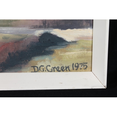 471 - DOROTHY G GREEN of Lasswade, local landscape, oil painting on board, signed and dated 1975 lower rig... 