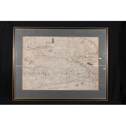 491 - Antique framed map of Stirlingshire titled 'A Map of Stirling Shire from a Survey by William Edgar i... 