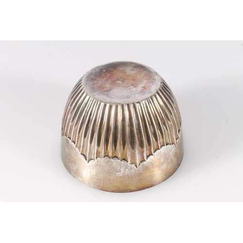 547 - Victorian silver sugar bowl or hemi spherical form having fluted lower section by Josiah Williams &a... 