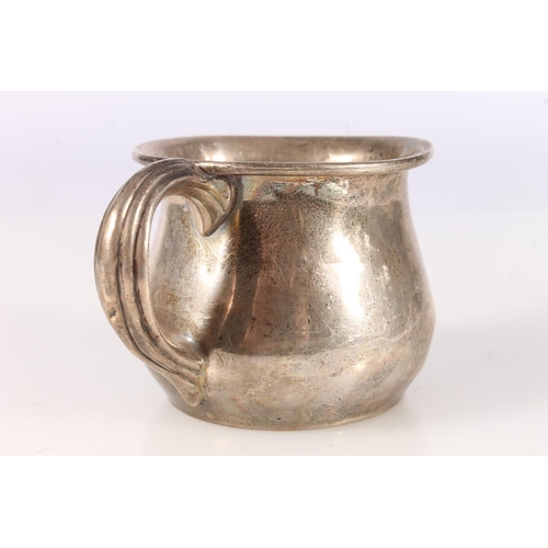 549 - Sterling silver christening mug by Birks, 95g.