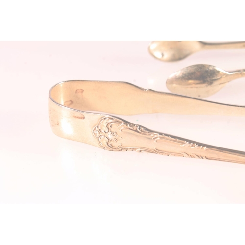 567 - Three pairs of silver sugar tongs, 68g gross. (3)