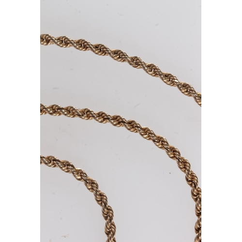 576 - 9ct gold rope twist neck chain, 4.2g.