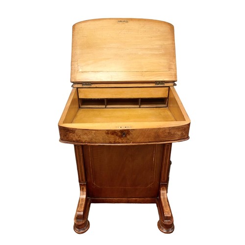 593 - Victorian walnut davenport desk