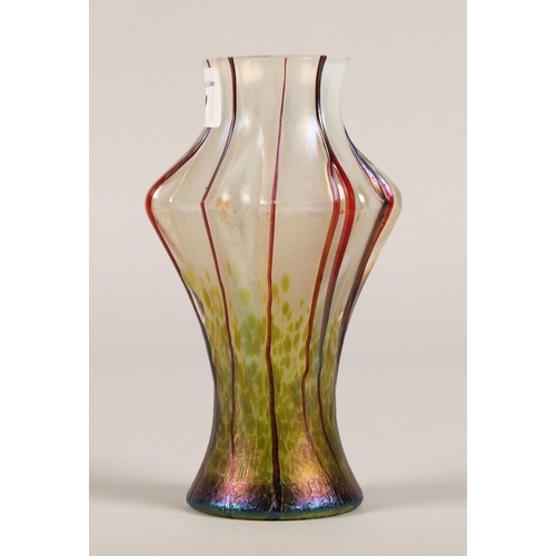 11 - Art Nouveau Pallme-Konig Loetz style vase, 16.5cm high