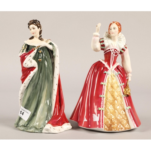 14 - Royal Doulton figures, 'Queen Elizabeth I' HN3099 & 'Queen Anne' HN3141