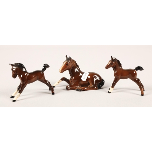 18 - Three Royal Doulton foals