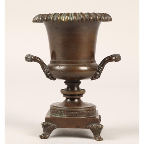 232 - Bronze urn, 14cm high