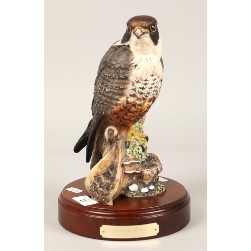 27 - Royal Doulton peregrine falcon figure & stand