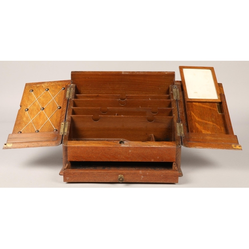 274 - Oak stationery box 