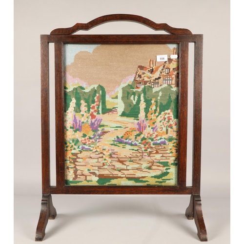 558 - Needlework firescreen 