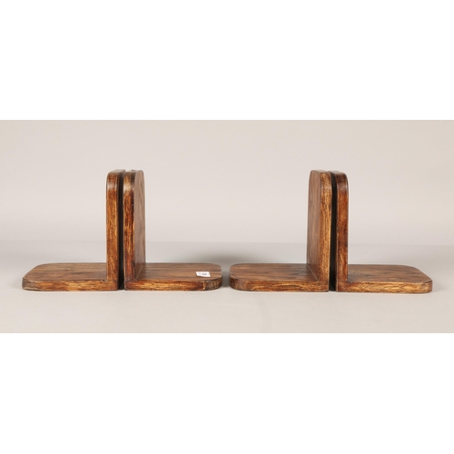 563 - Two pairs of hardwood bookends 