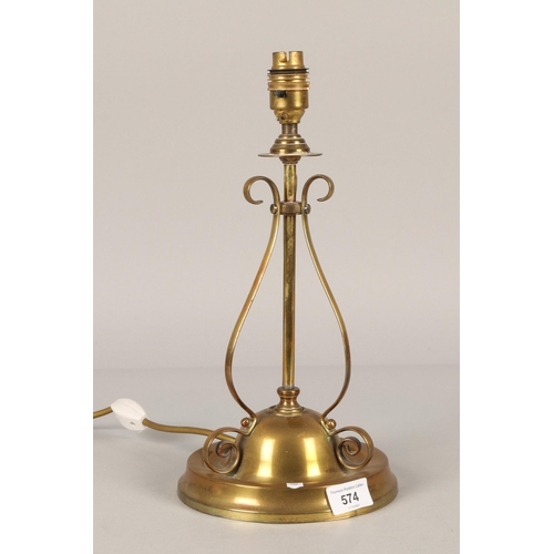 574 - Brass table lamp