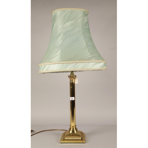 606 - Brass table lamp