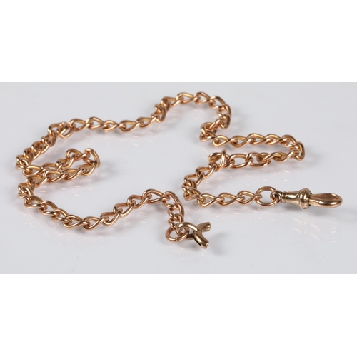 78 - 9ct gold watch chain, each link marked, 24.7g