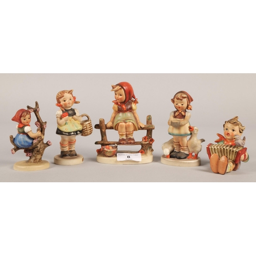 8 - Five Goebel Hummel figurines (5)