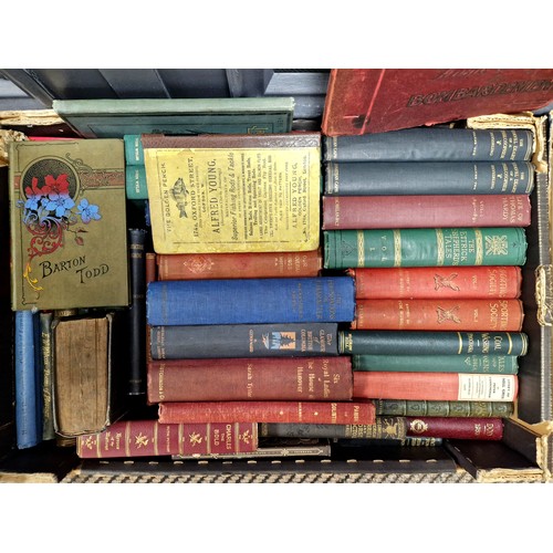 602 - Three boxes of antique and vintage books