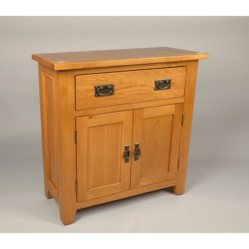 564 - Contemporary oak side cabinet, 80cm x 80cm x 35cm