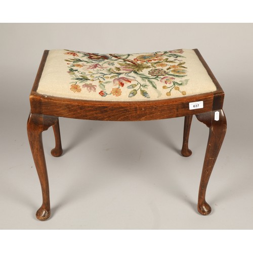 637 - Piano stool in floral upholstery 