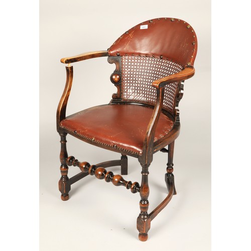 643 - Leather library chair