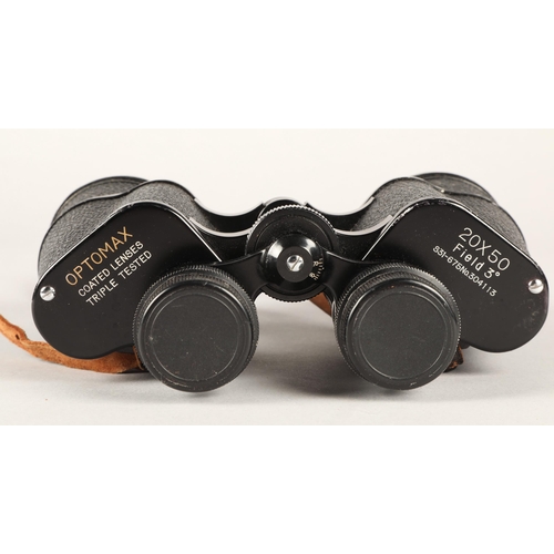 194 - Optomax 20x50 field binoculars in leather case