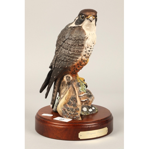 27 - Royal Doulton peregrine falcon figure & stand