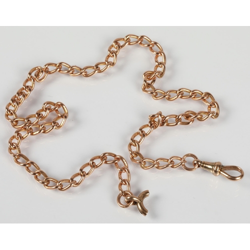 78 - 9ct gold watch chain, each link marked, 24.7g