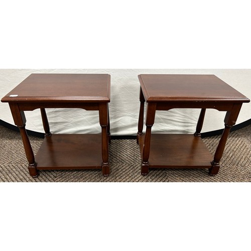 549 - Mahogany coffee table with pair matching side tables 