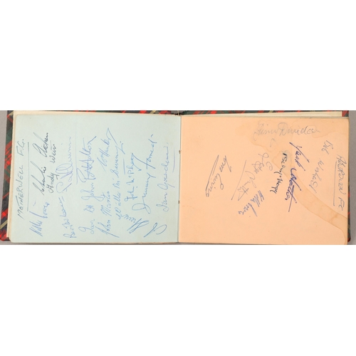 233 - Football autograph book including Jim Forrest, John Greig, Ian McColl, Rangers, Celtic, Motherwell, ... 