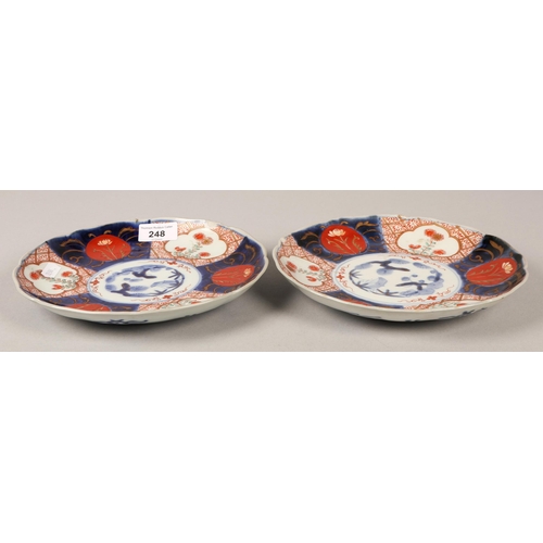 248 - Pair of Imari plates, 22cm diameter 