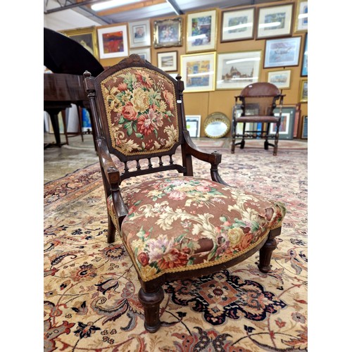 696 - Antique parlour chair