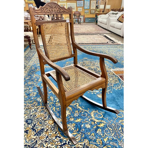 608 - Wicker rocking chair 