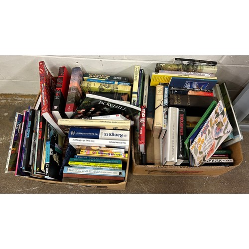 678 - Two boxes of assorted books