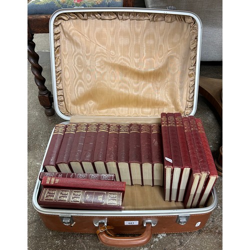 681 - Suitcase containing assorted books