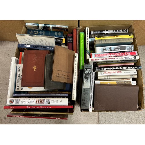 685 - Two boxes of assorted books