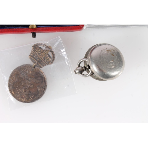 592 - PANAMA silver one balboa 1931, UNITED KINGDOM Edward VII coronation medal 1902 boxed, a sovereign ho... 