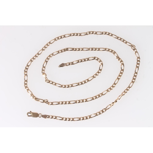 619 - Italian 9ct gold figaro pattern neck chain, 12.9g.