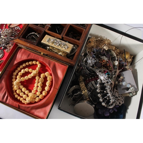 745 - Large box of costume jewellery.