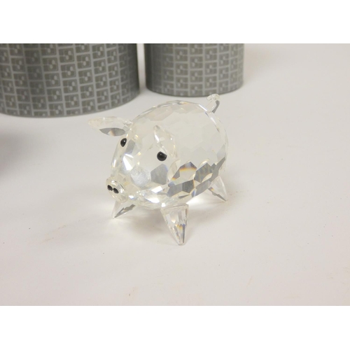 307 - Swarovski Crystal. Boxed faceted crystal collectables to include Crystal Pig article no.7638, Turtle... 