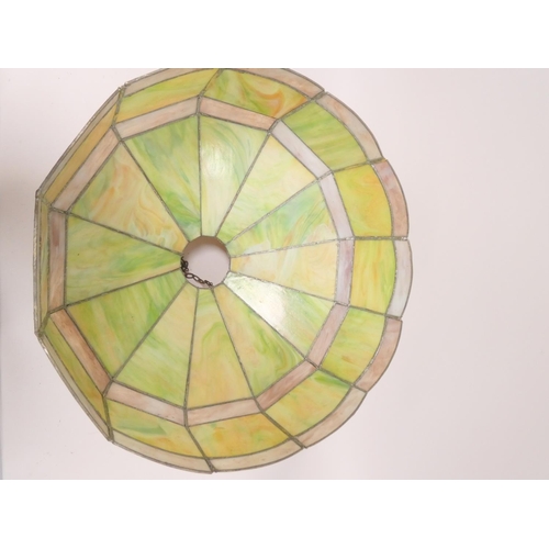 387 - Art glass ceiling light shade from the studio of Paul B Hardcastle. Height 34.5cm, Diameter 51cm... 