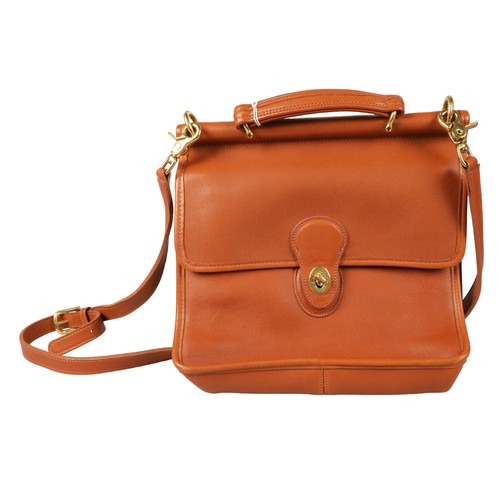 279 - Coach tan leather shoulder bag, 23cm x 27cm