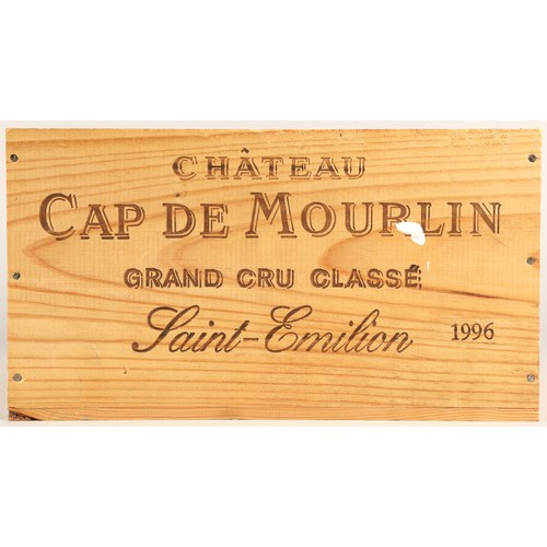 351A - Chateau Cap De Moulin Saint Emilion 1996, six bottles, 75cl, 12.5% vol in wooden case