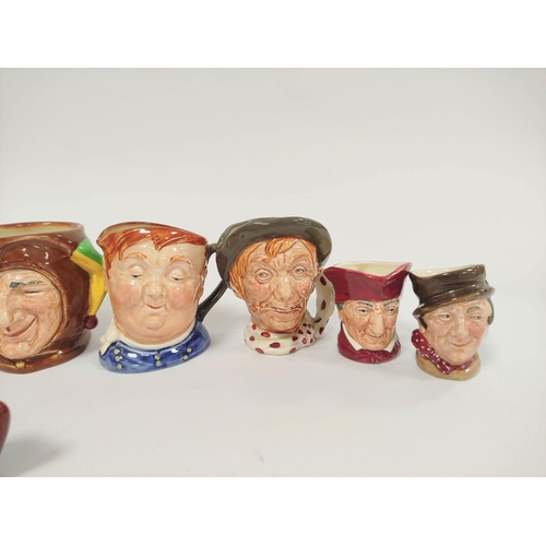 202 - Nine various Royal Doulton character jugs to include Fat Boy and Jester.