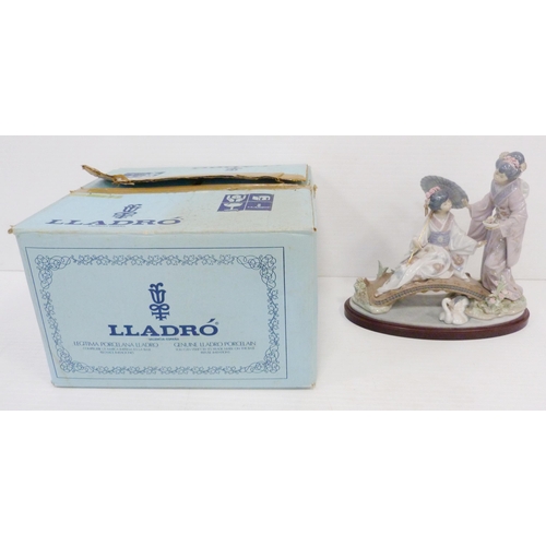 325 - Lladro figure group, 'Springtime in Japan', sculpted by Salvador Debon, modelled as two Geisha girls... 