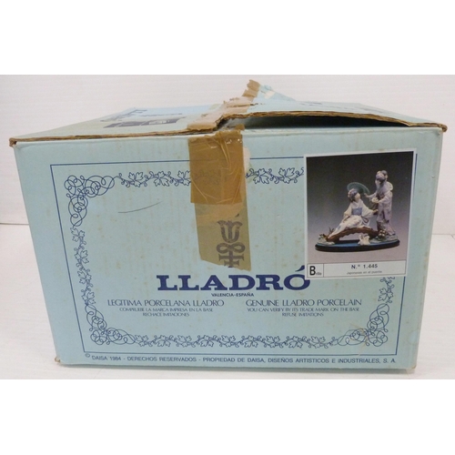 325 - Lladro figure group, 'Springtime in Japan', sculpted by Salvador Debon, modelled as two Geisha girls... 