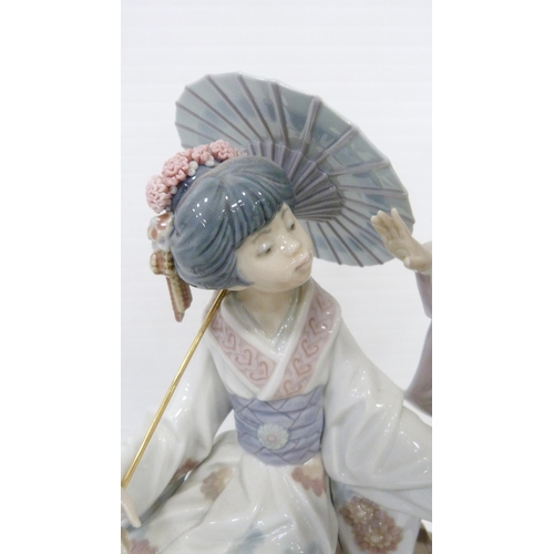 325 - Lladro figure group, 'Springtime in Japan', sculpted by Salvador Debon, modelled as two Geisha girls... 