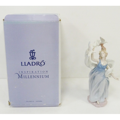 327 - Lladro Inspiration Millennium figure, 'New Horizons', 1999, impressed no. 6570 to base, 38cm high, w... 