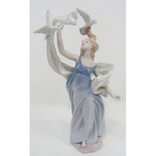 328 - Lladro Inspiration Millennium figure, 'New Horizons' 1999, impressed no. 6570 to base, 38cm high, wi... 