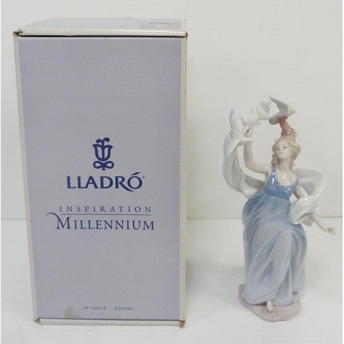 328 - Lladro Inspiration Millennium figure, 'New Horizons' 1999, impressed no. 6570 to base, 38cm high, wi... 