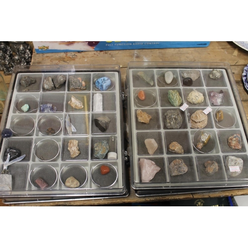 112 - Trays of minerals, geological specimens etc. (qty)