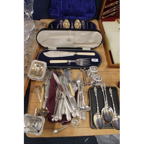 118 - Silver plated cutlery sets etc.